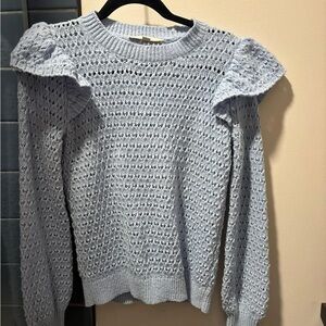 LOFT Light Blue Textured Women's Sweater